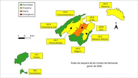 Les reserves hídriques de les Illes Balears pugen fins al 51% al gener