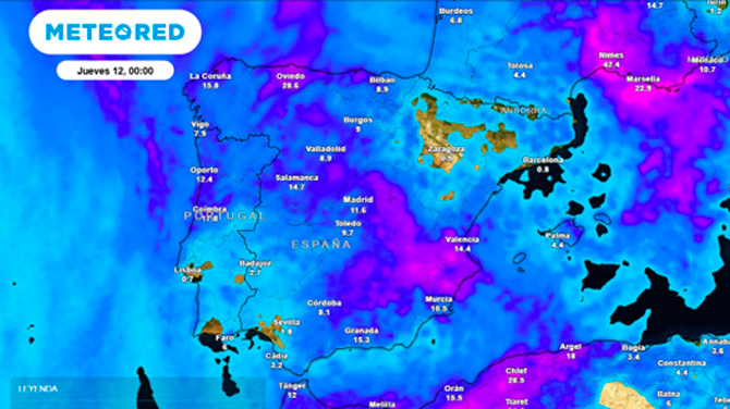Meteored advierte de la llegada de una dana que traerá lluvias, nieve y descenso de temperaturas en buena parte de España