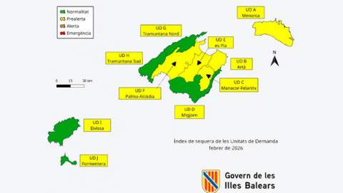 Les reserves hídriques de les Illes Balears augmenten fins al 58% al febrer