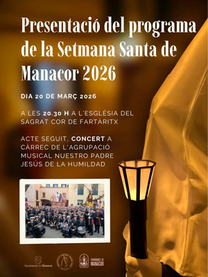 Presentació del programa de la Setmana Santa 2026 a Manacor