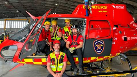 L'helicòpter Milana dels Bombers de Mallorca supera els 100 rescats