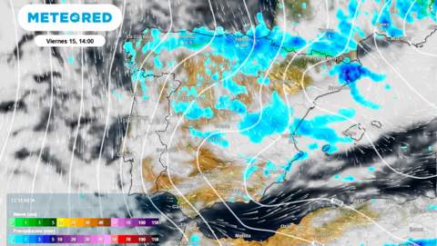 Meteored anticipa un fin de semana inestable con precipitaciones, viento y ambiente plenamente invernal