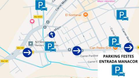 L'Ajuntament de Sant Llorenç activa aparcaments especials durant les Festes Patronals i la Fira Nocturna