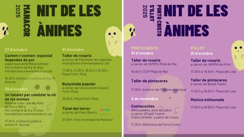 Nit de les Ànimes 2025 amb activitats a Manacor, Porto Cristo i s’Illot