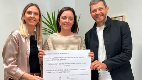 El sopar solidari de Sant Roc recapta 3.780,66 euros per a l’Associació l’Estrella de na Marta