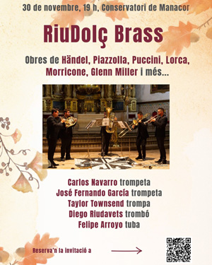 Concert del quintet de metall RiuDolç Brass al Conservatori